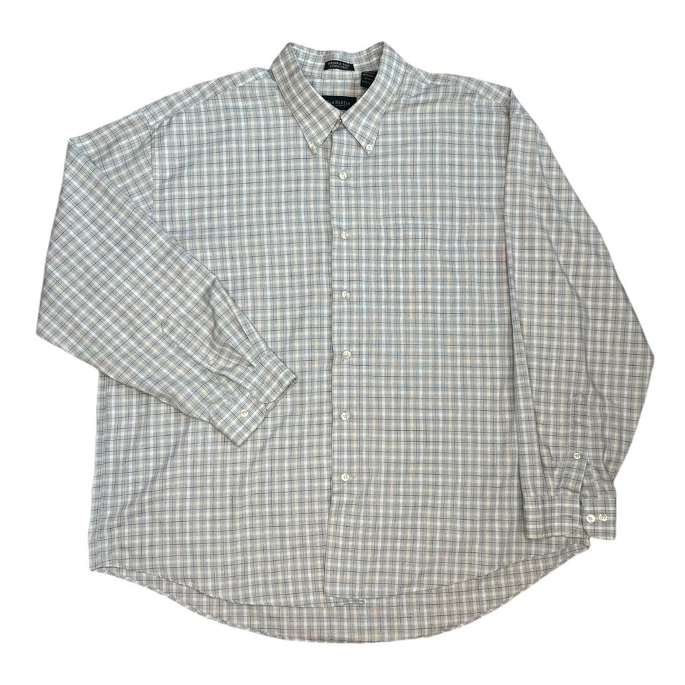 Mens‎ Van Heusen Plaid Button Down Long Sleeve Shirt Classic Fit